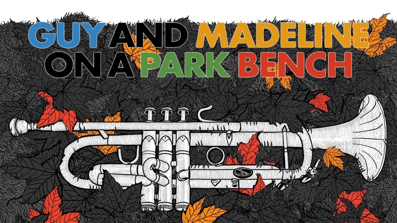 Гай и Мэдлин на скамейке в парке