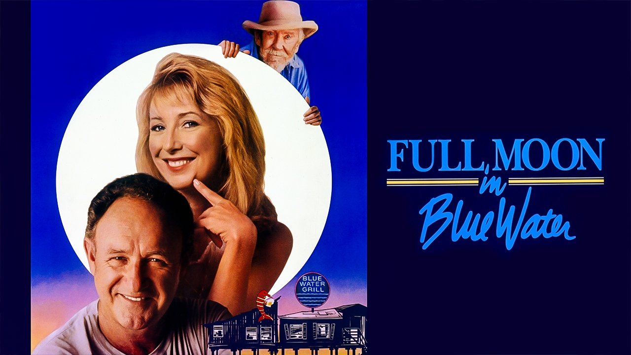 Полная Луна в голубой воде